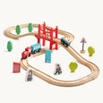 Tiny Land® Wooden Train Set for Children 39 Pcs