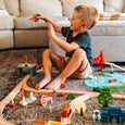 Tiny Land® Wooden Train Set 110 Pcs