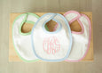 Seersucker Bib / Burp Set - 3 colors available