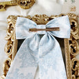 Blue Toile Sailor Pearl Bow