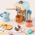 Tiny Land® Wooden Kids Play Coffee Maker Set