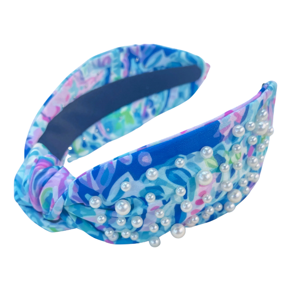 pearl floral headband
