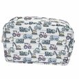 construction vehicle print everything bag with zipper closure
