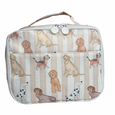 dog print vinyl toiletry or lunch bag for kids 