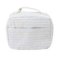 grey checkered vinyl lunch or toiletry kids bag 