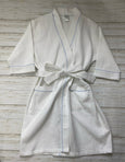 Waffle Robe With Seersucker Piping -Miller Collection