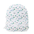 Backpack with duck pattern on a white background