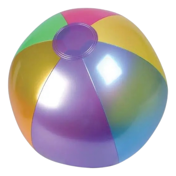 metallic beach ball