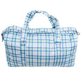 Plaid patterned duffle bag