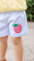 apple applique shelton shorts - LAST ONE, SIZE 2T