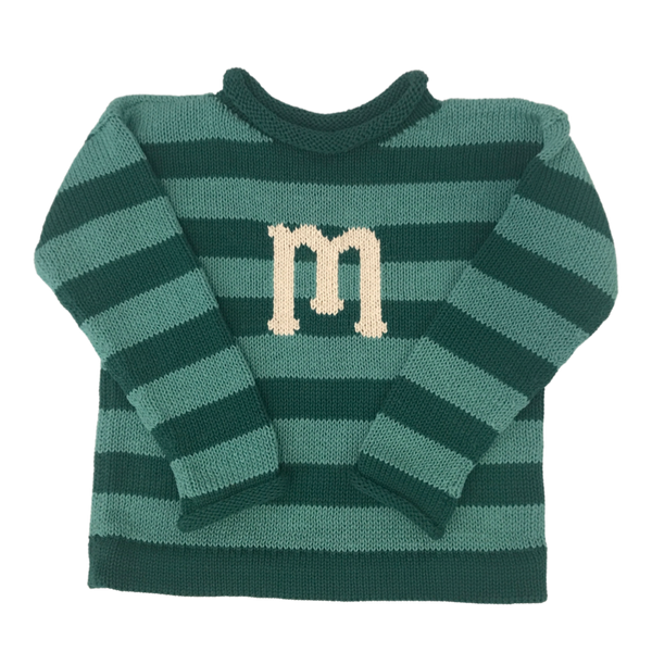 stripe letter sweater