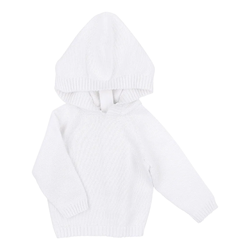 white zip pullover - LAST ONE, SZ 12M
