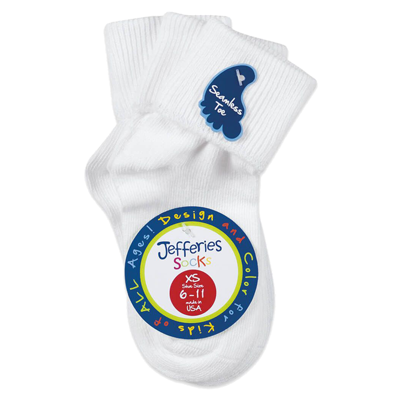white cuff socks, 1 pair
