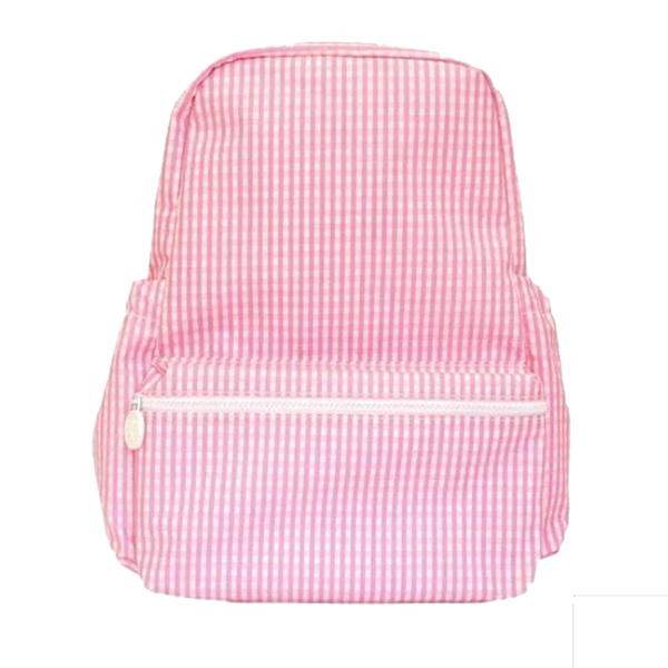 pink gingham backpack