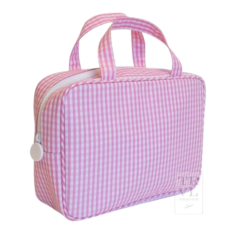 PREORDER: pink gingham carry all